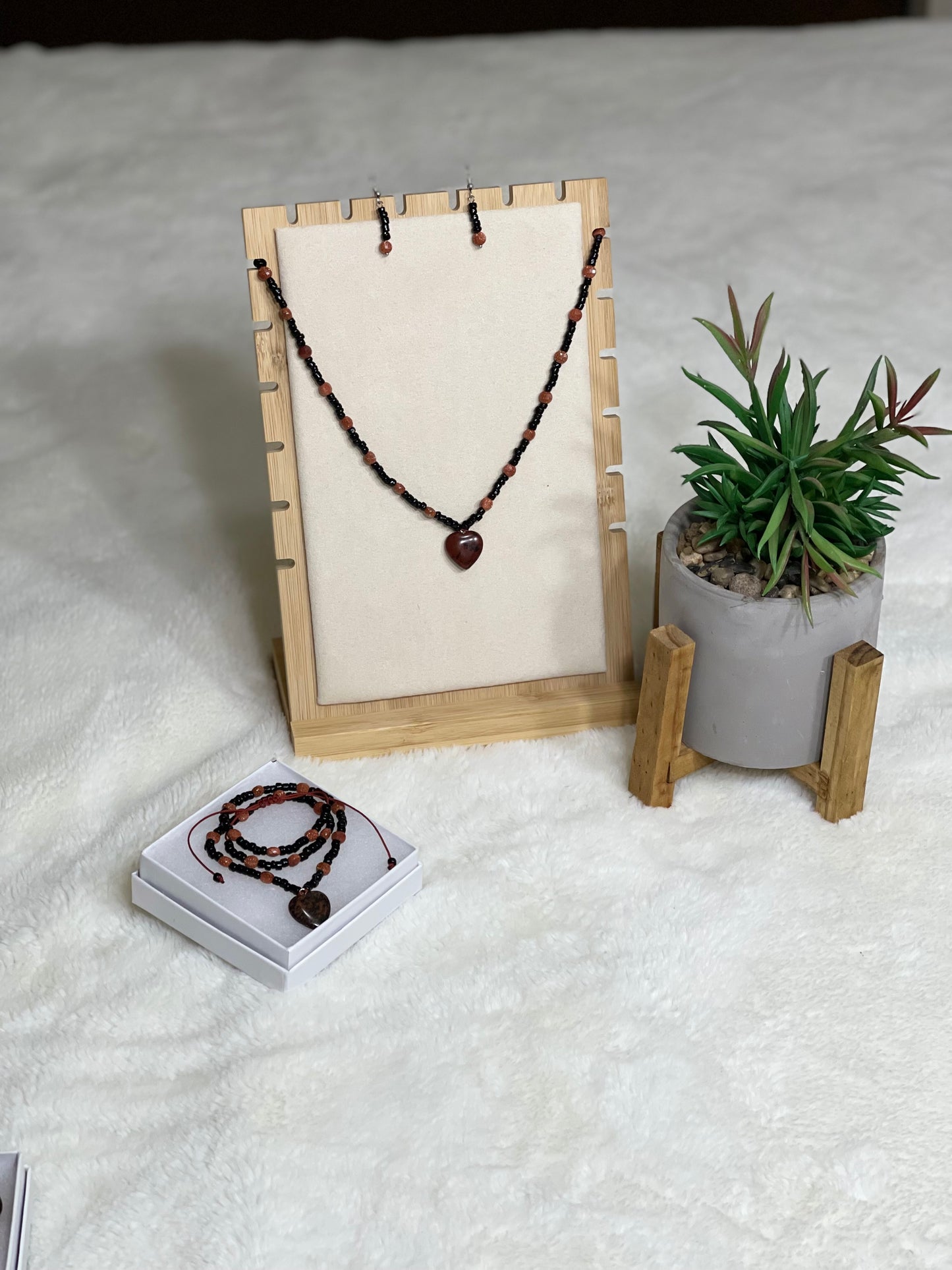 Set de Corazon en macrame